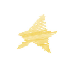 star drawing doodling watercolor icon