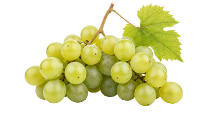 Isolated Green Grapes