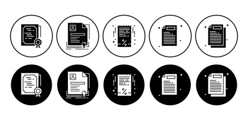 Documents Icon Logos Designs. Vector Illustration of Documents. Black Documents Icon Pack