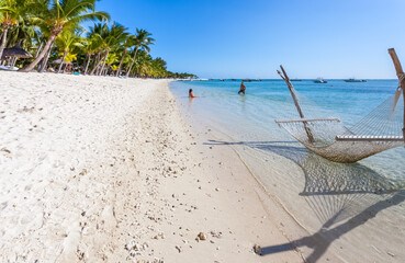 Hamac sur plage mauricienne 