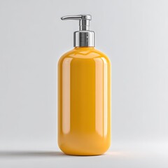Bottle of lotion is sitting on a white background. mochup-3D-isolate-background