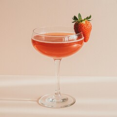 Refreshing strawberry cocktail summer drink recipe