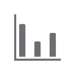 business graph on white background
