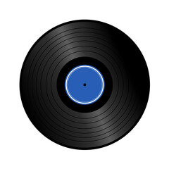 Vinyl record player. Old turntable playing record