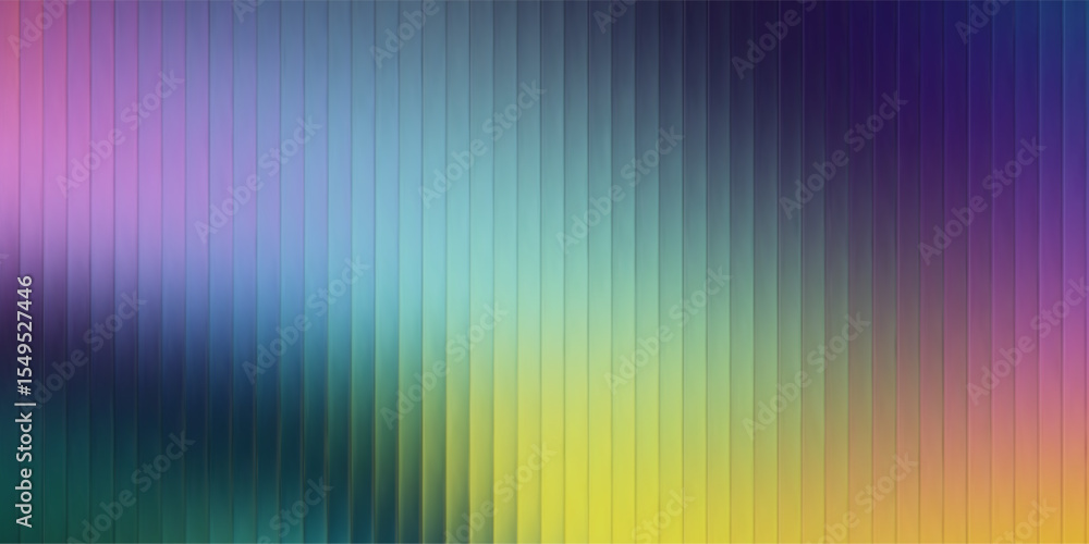 Poster ribbed gradient background with abstract glass and blue pattern for color effect or neon line design