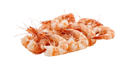 Freshly cooked shrimp pile with shells, showcasing a delicious seafood delicacy ready for culinary use