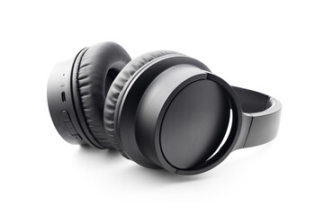 digital wireless stereo headphones black close up side view