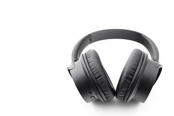 digital wireless stereo headphones black close up side view