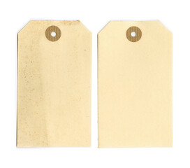 Vintage Blank Paper Tags Kraft Labels Isolated