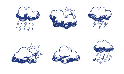 Weather Forecast Icons and Symbols Set