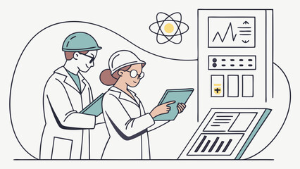 Two Scientists Collaborating on a Research Project in a Lab.