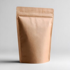 Kraft paper stand up pouch mockup packaging design for food product display