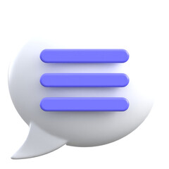 3D Typing Indicator – Speech Bubble With Dots Icon