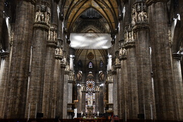 Stunning Interior Architecture of a Historic Cathedral with Elaborate Artwork