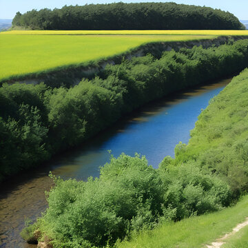 Rastrojos en una colina . Francia