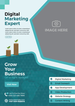 Modern Digital Marketing Poster Design for Business Promotion