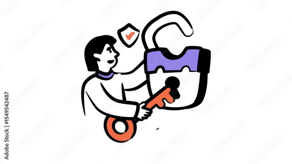 Poster padlock animation mp4 file