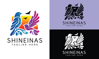 Love Bird Logo with Gentle Style for Romantic and Nature Inspired Branding