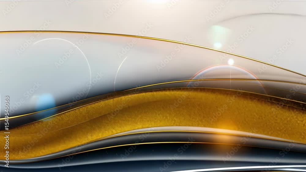 Poster visual art displays dynamic lines and soft reflections that create an engaging atmosphere with calmi