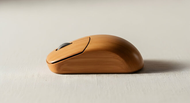 Stylish Ergonomic Wooden Mouse for Modern Computing