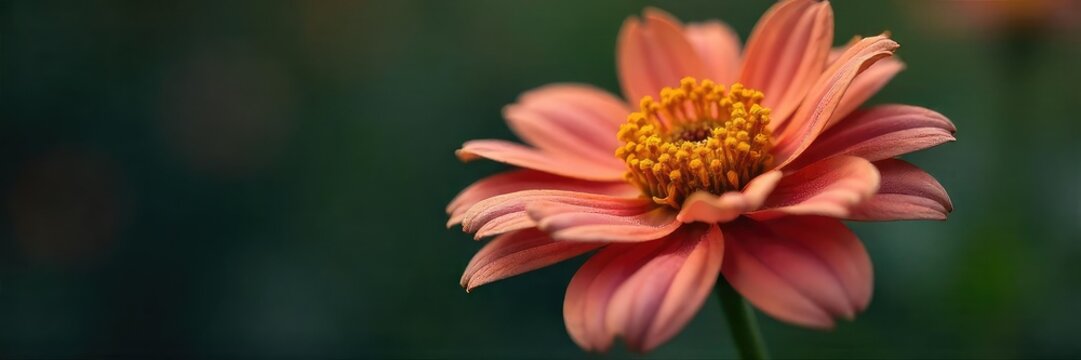 Close-up view of a single, wilted flower, petals decaying and brown, signifying the end of life , ruin, mortality