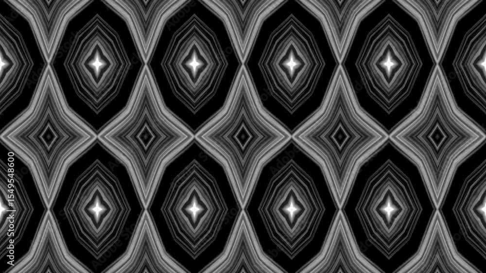Poster abstract black and white tileable geometric pattern seamless loop animation