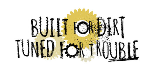 Off-Road hand drawn grunge lettering. Vector illustration