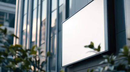 Outdoor led screen curve building city architecture.