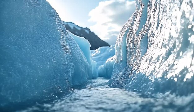 Jagged Glacial Ice Close Up &ndash;