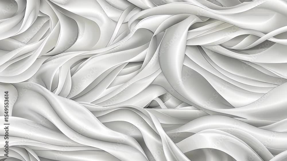 Poster delicate layers of white fabric create a beautiful pattern, flowing elegantly to evoke calmness and 