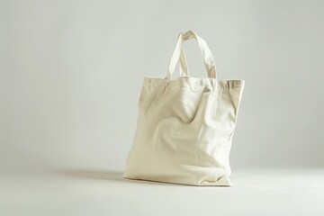 Clear Pixel Visual of Simple Tote Bag Mockup on Clean White Background