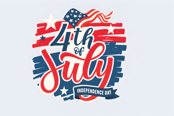 Fourth of july independence day design with american flag elements