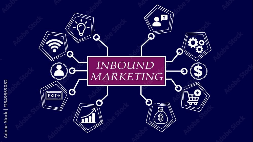 Poster digital transformation concept featuring connectivity icons and data flow on a blue background
