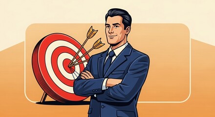 Achieve Your Business Goals Strategic Planning &amp; Target Achievement Illustration