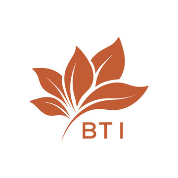 BTI Modern Abstract Botanical Logo with Leaf Motif BTI Later Logo, and Letter mark.
