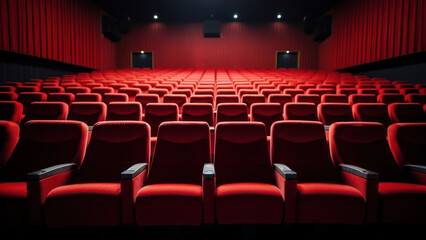 Fototapeta premium Auditorium cinema stage chair.