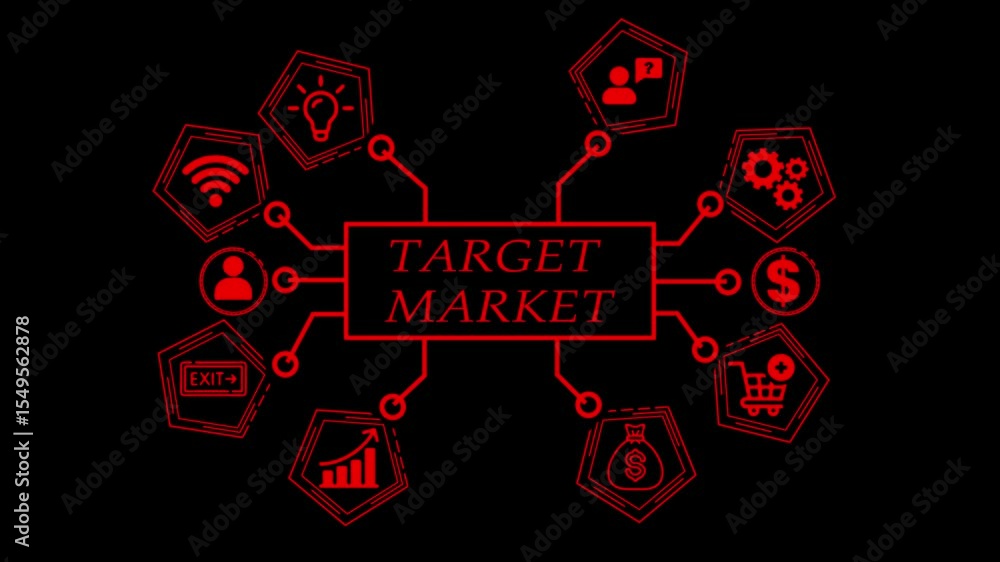 Aufkleber modern digital infographic with connected icons representing business and technological concepts on 