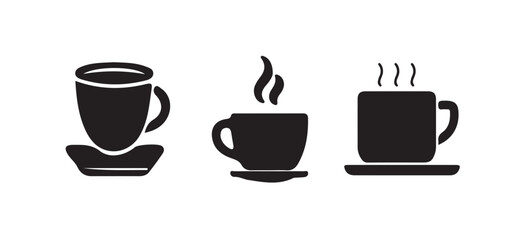 Coffee cup icon set. cup a coffee sign and symbol, vector illustration eps 10.