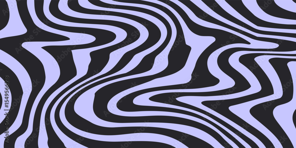 Poster abstract horizontal background with colorful waves. trendy vector