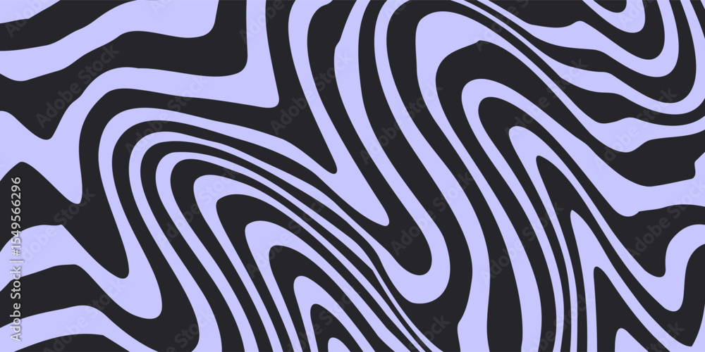 Poster abstract horizontal background with colorful waves. trendy vector