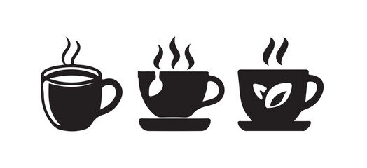 Coffee cup icon, Modern silhouette  of a coffee cup icon, vector illustration eps 10.