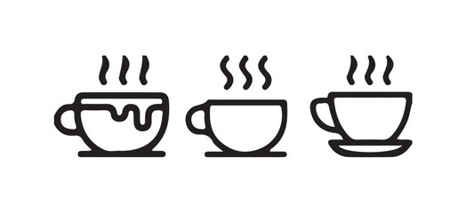 Coffee cup icon, Modern silhouette  of a coffee cup icon, vector illustration eps 10.