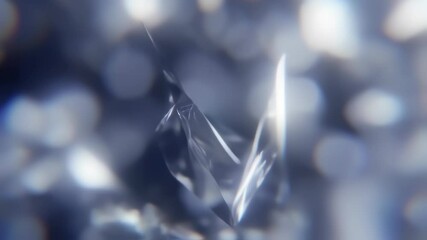 Crystalline light structures refract inside rotating prisms - Powered by Adobe