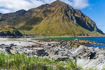 Storsandnes-Strand auf den Lofoten, Norwegen