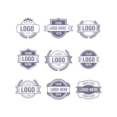 Unique badge logo Modern and minimalist vector and abstract logo
