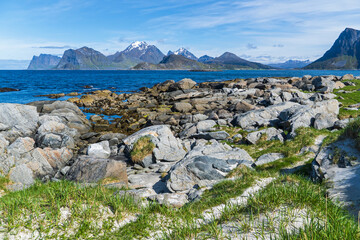 Storsandnes-Strand auf den Lofoten, Norwegen