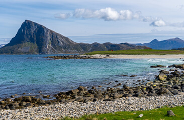 Storsandnes-Strand auf den Lofoten, Norwegen