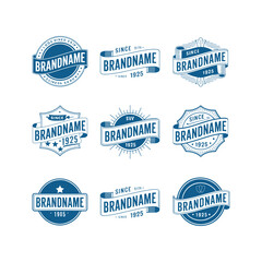 Obraz premium Unique badge logo Modern and minimalist vector and abstract logo