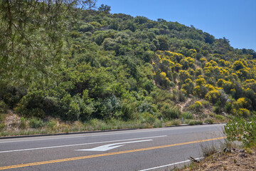 Mountain Valley Overlook with Grassy Foreground and Distant Hills
