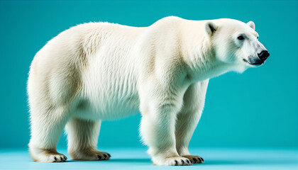 Fototapeta premium Majestic Polar Bear Standing Full Body Studio Shot